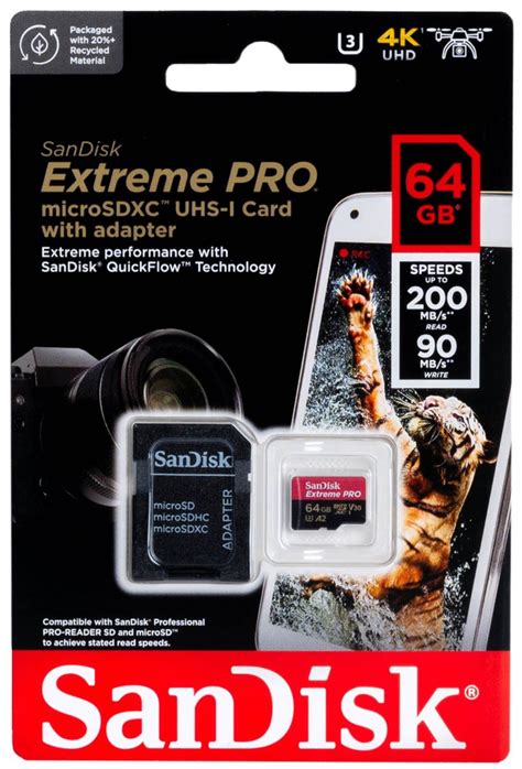 Карта памяти SanDisk Extreme PRO microSDXC 64Gb .